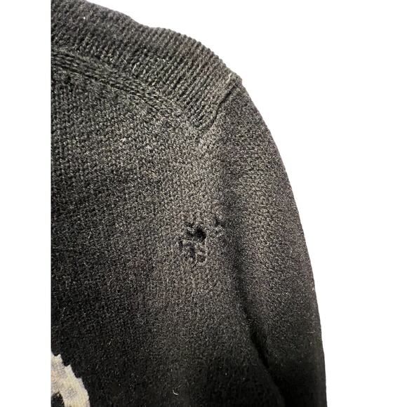 Skull Cashmere Sweater Women’s Size S in Black Destroyed Distressed Style - Picture 6 of 15